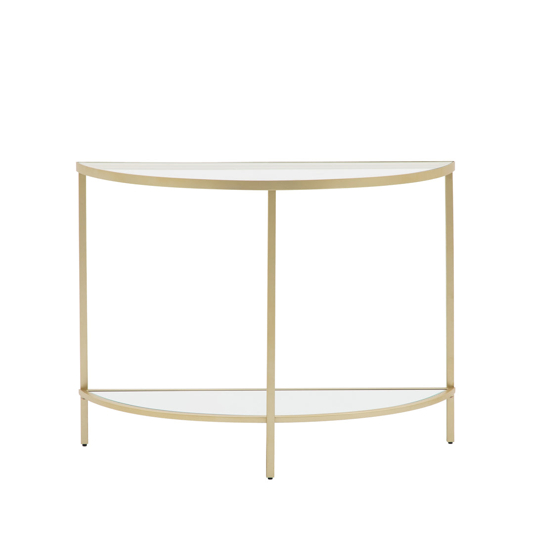 Nelson Lighting NL1409474 Champagne Gold Demi Lune Table