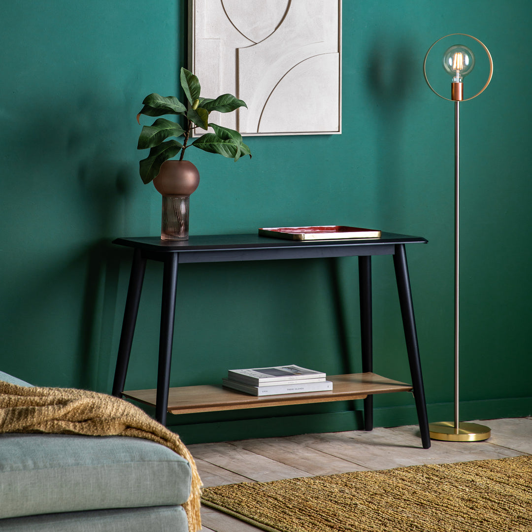 Endon 109476 Black Oak Veneer Console Table
