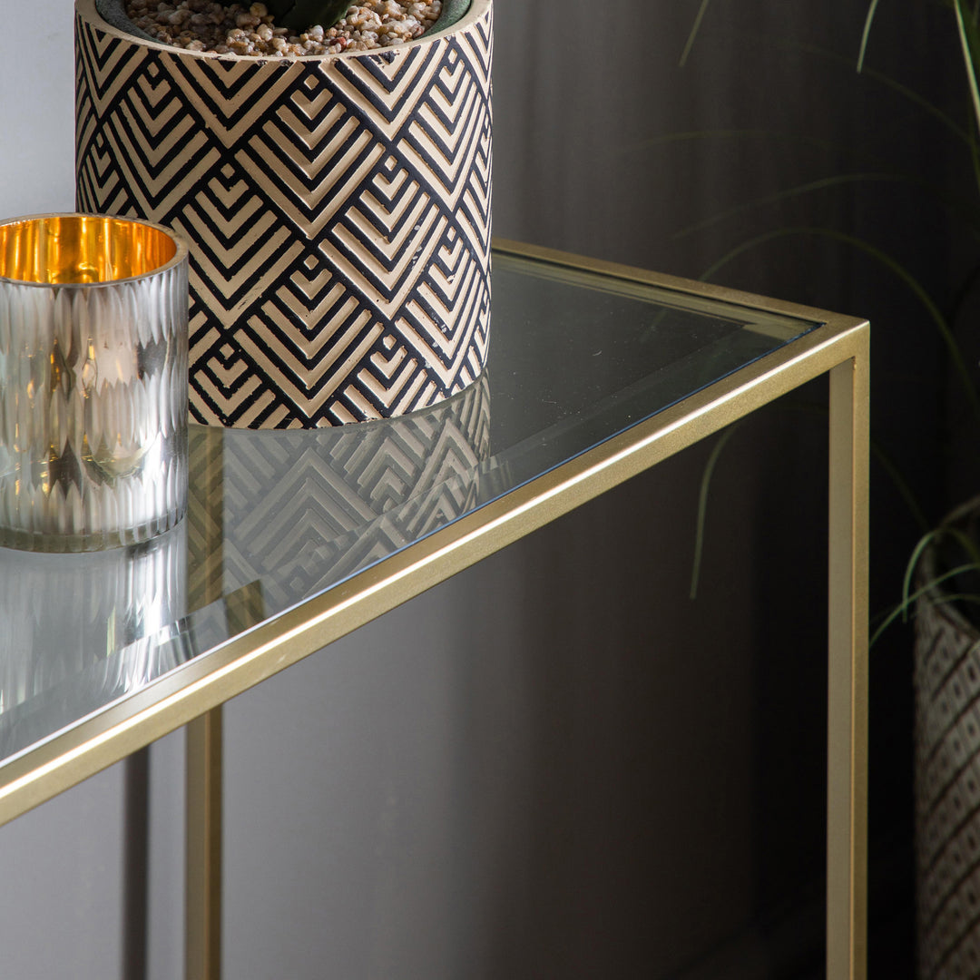Endon 109488 Champagne Gold Console Table