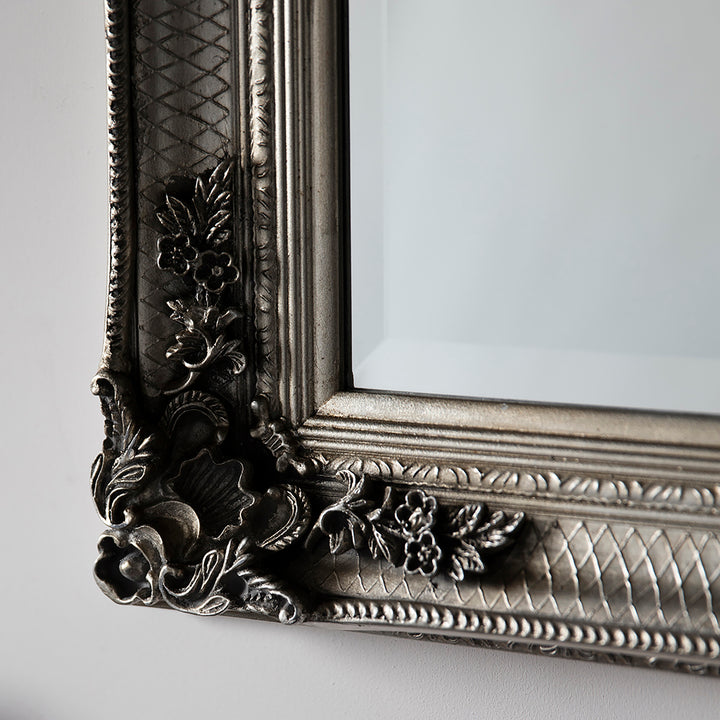 Nelson Lighting NL1409496 Aged Silver Wood Rectangle Leaner Mirror