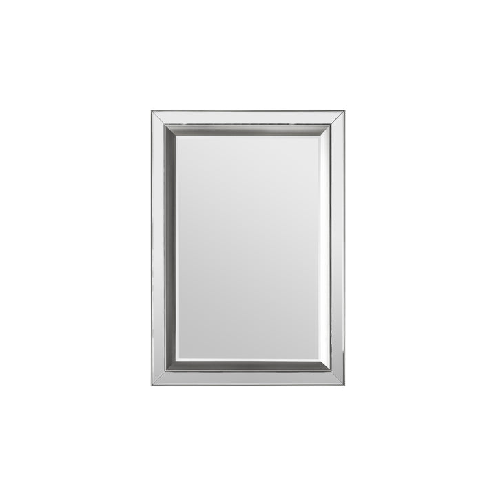 Nelson Lighting NL1409702 Inset Mirror And Brushed Silver Rectangle Mirror