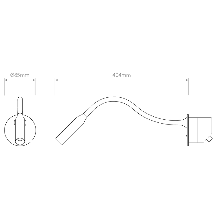 Astro 1435011 Lucca Recessed LED Reading Light Matt Gold
