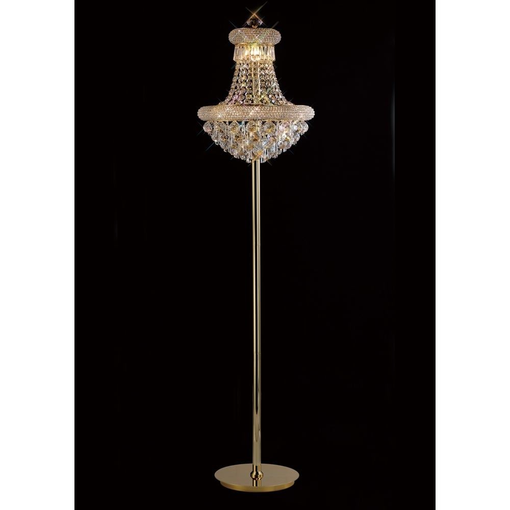 Diyas IL32104 Alexandra Floor Lamp French Gold/crystal