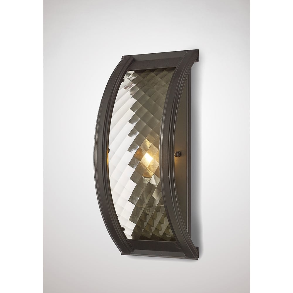 Diyas IL31675 Asia Wall Lamp 1 Light Oiled Bronze/Clear Glass