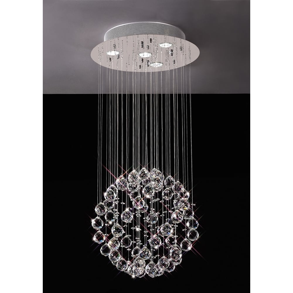 Diyas IL30780 Colorado Pendant Light Polished Chrome/crystal