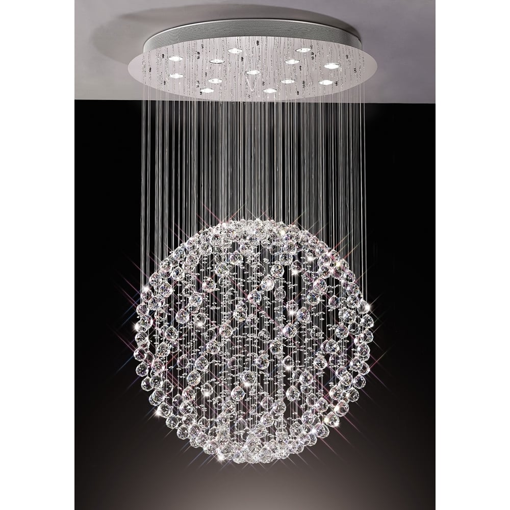 Diyas IL30782 Colorado Pendant Light Polished Chrome/crystal