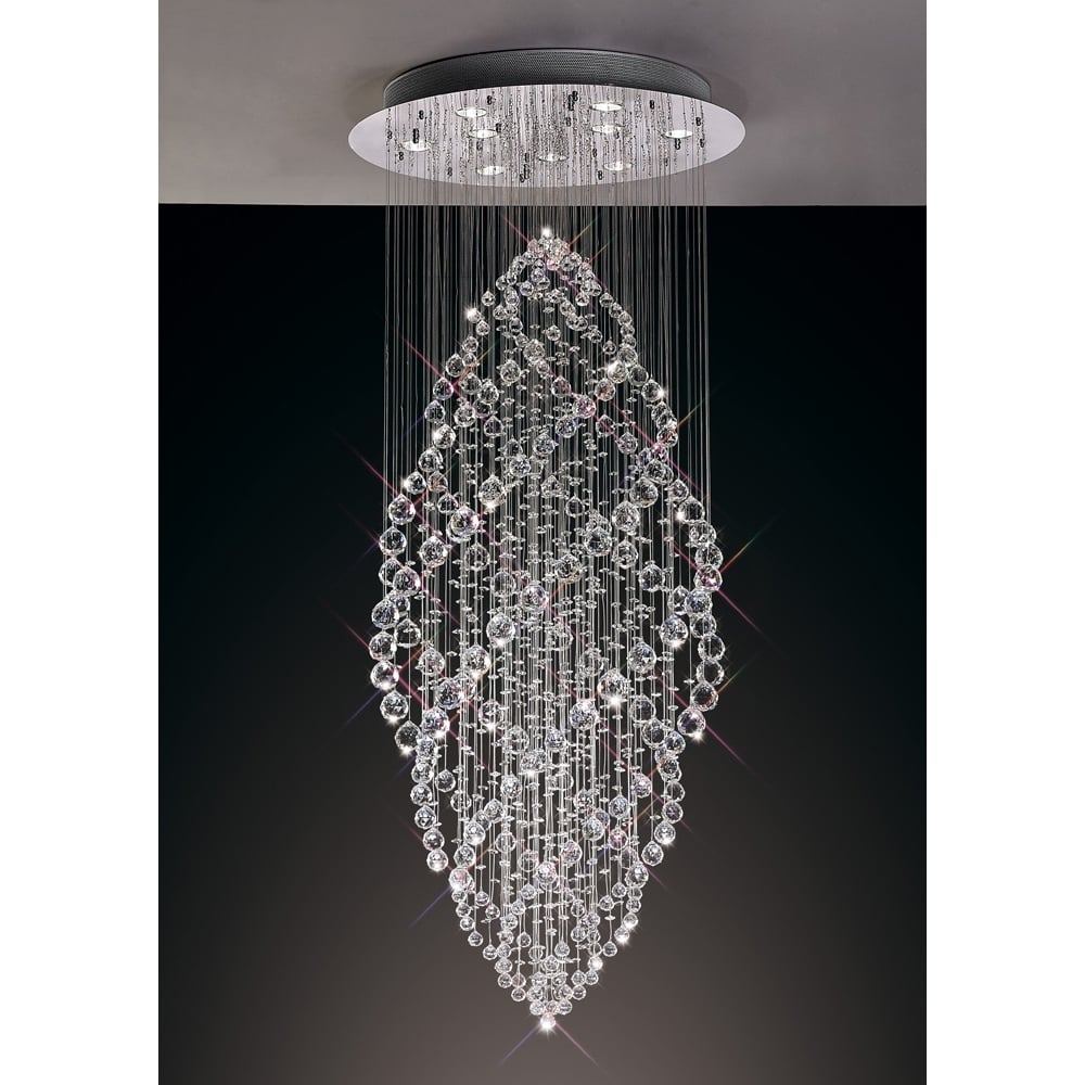 Diyas IL30784 Colorado Pendant Light Polished Chrome/crystal
