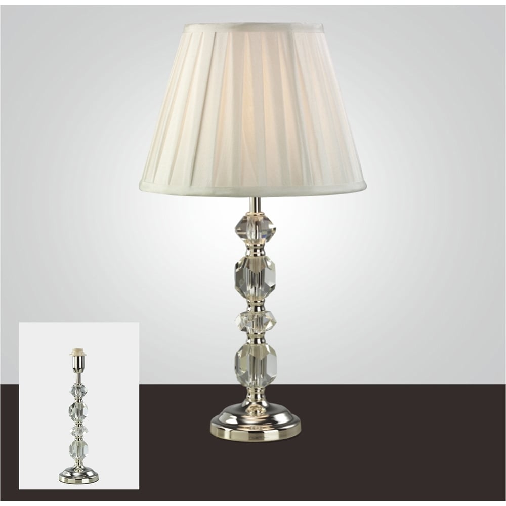 Diyas IL11004 Dana Crystal Table Lamp Polished Chrome