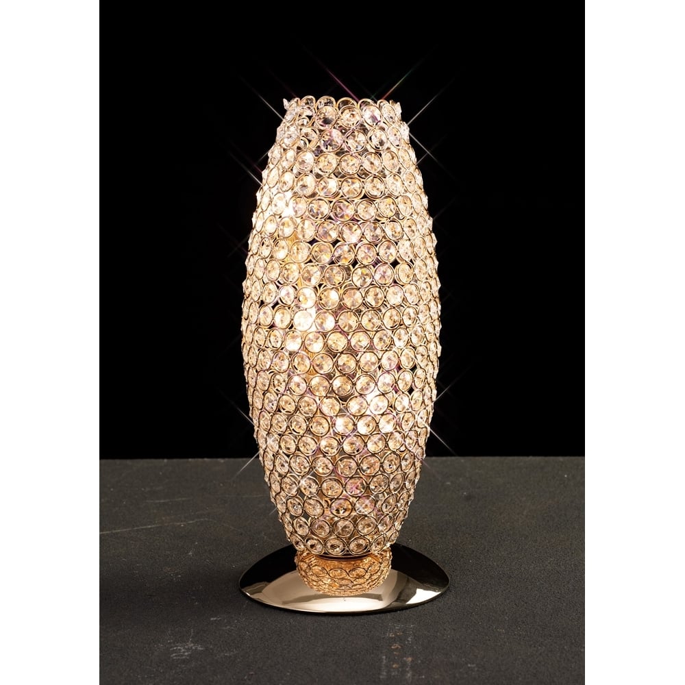 Diyas IL30766 Kos Table Lamp French Gold/crystal