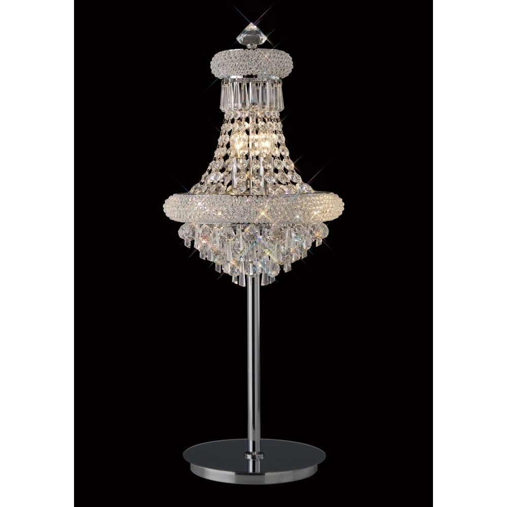 Diyas IL31443 Alexandra Table Lamp Chrome/crystal