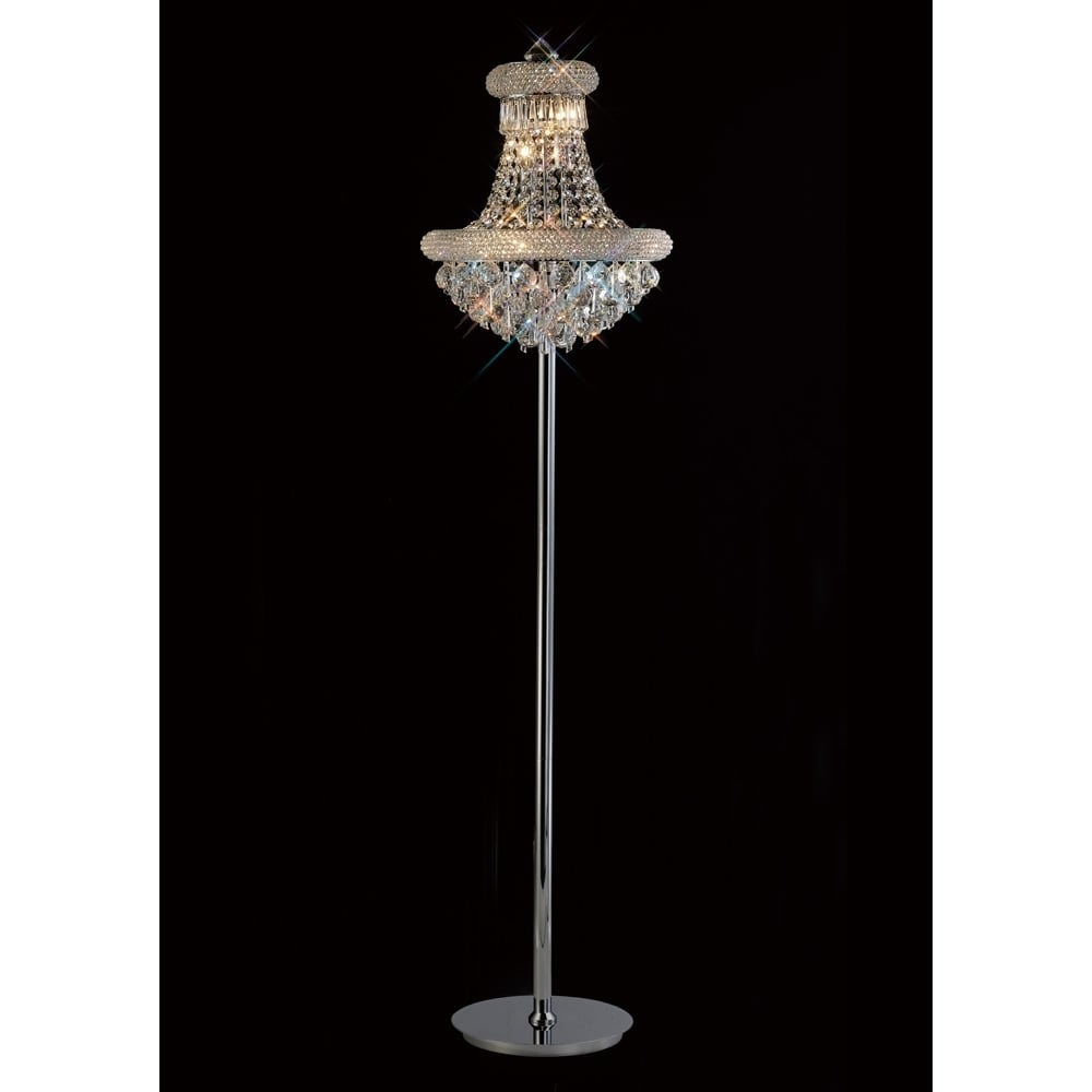Diyas IL31444 Alexandra Floor Lamp Chrome/crystal