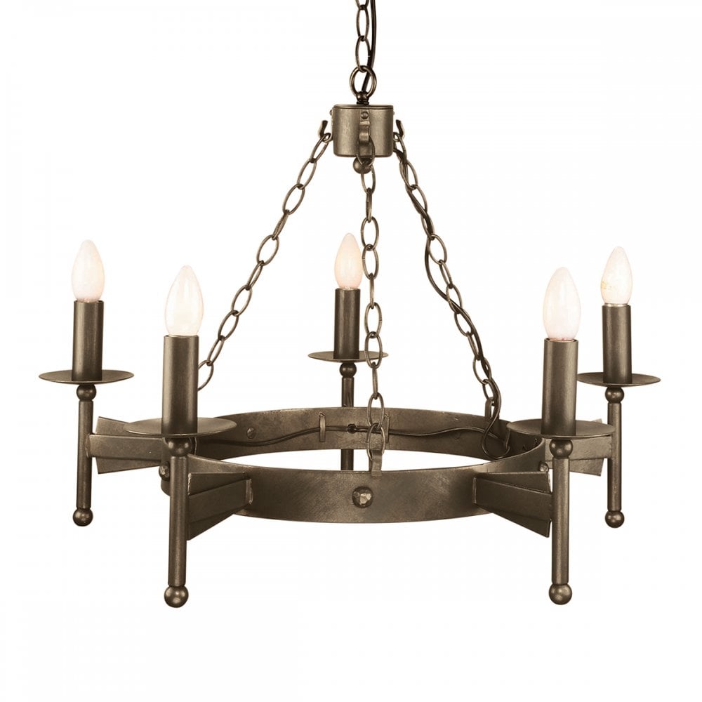 Elstead CW5 OLD BRZ Cromwell Five Light Chandelier Old Bronze