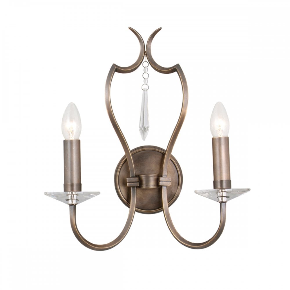 Elstead PM2 DB Pimlico Two Light Wall Light Dark Bronze