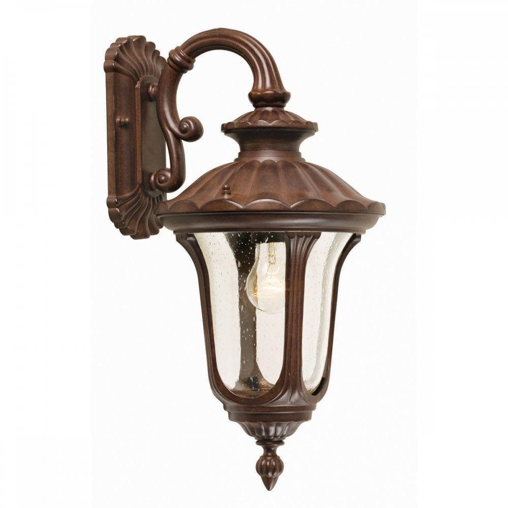 Elstead CC2/S Chicago One Light Small Wall Lantern Rusty Bronze Patina