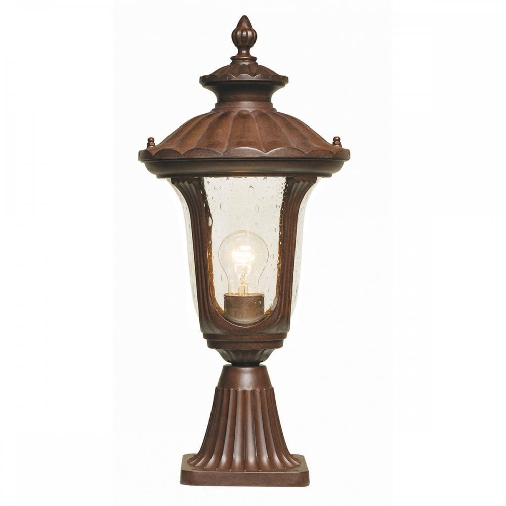 Elstead CC3/S Chicago Small Pedestal Rusty Bronze Patina