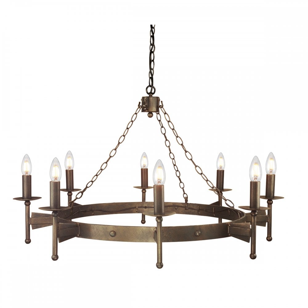 Elstead CW8 OLD BRZ Cromwell Eight Light Chandelier Old Bronze