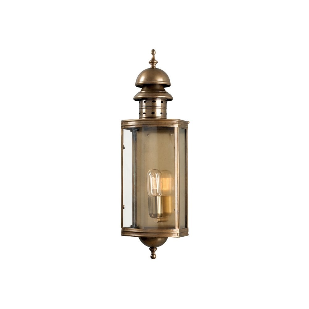 Elstead DOWNING STREET Downing Street Hand Made Flush Wall Lantern Solid Brass