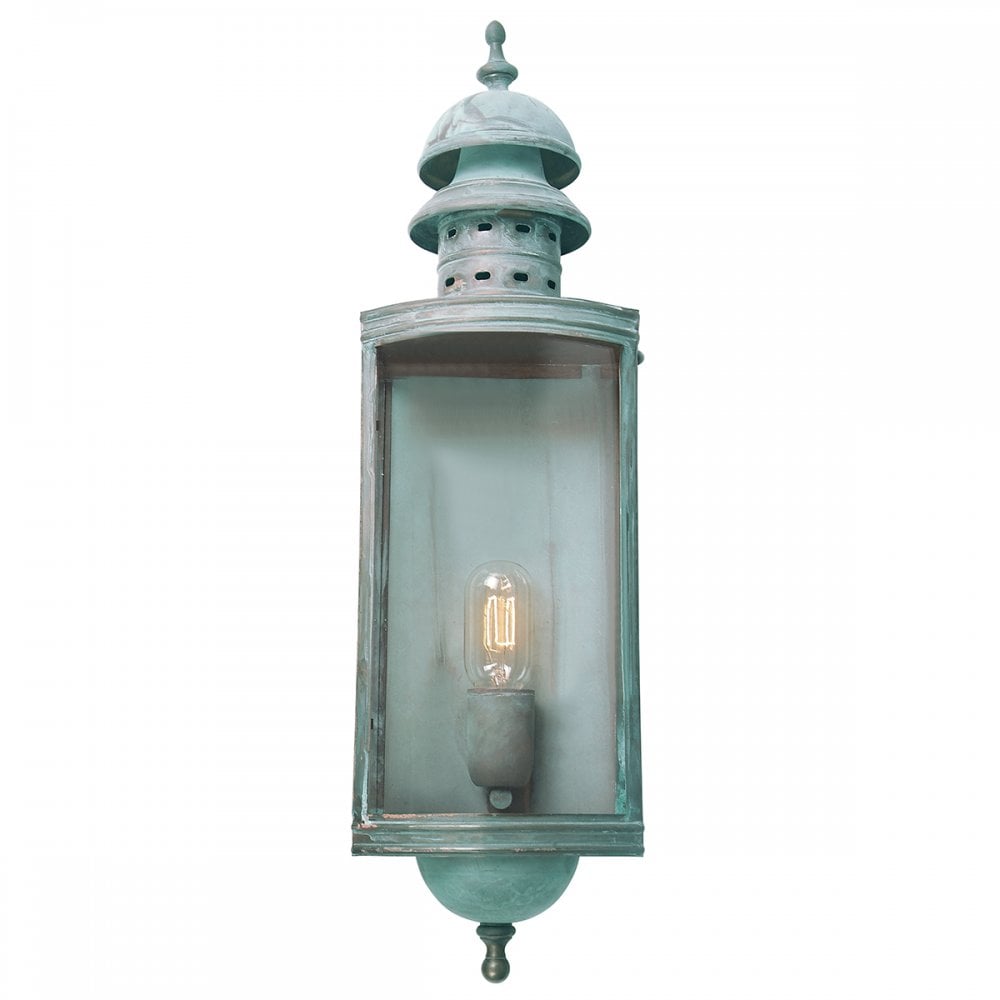 Elstead DOWNING STREET V Downing Street Hand Made Flush Wall Lantern Verdigris
