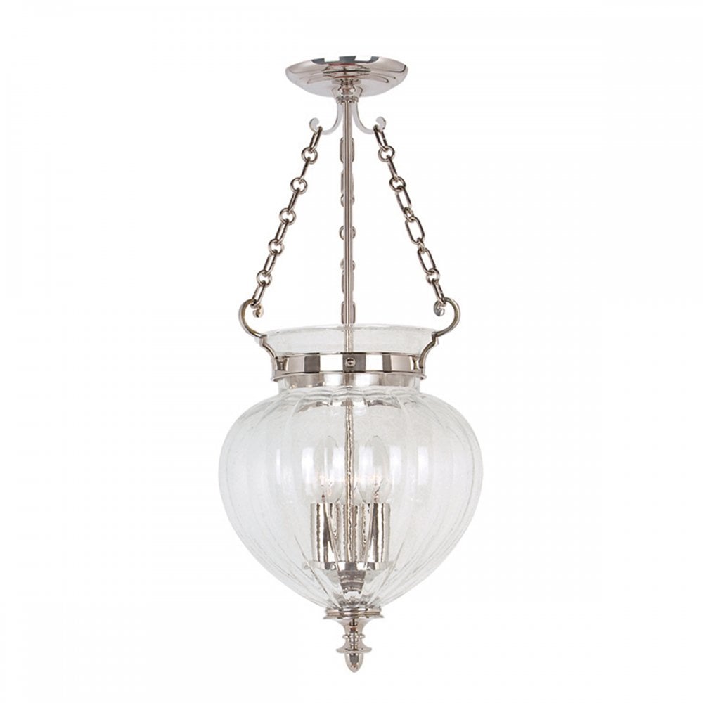 Elstead FP/P/M POL NCKL Finsbury Park Three Light Medium Lantern Polished Nickel