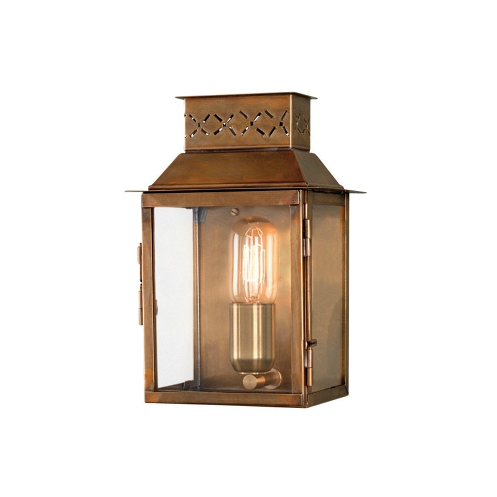 Elstead LAMBETH PALACE Lambeth Palace Hand Made Flush Wall Lantern Solid Brass