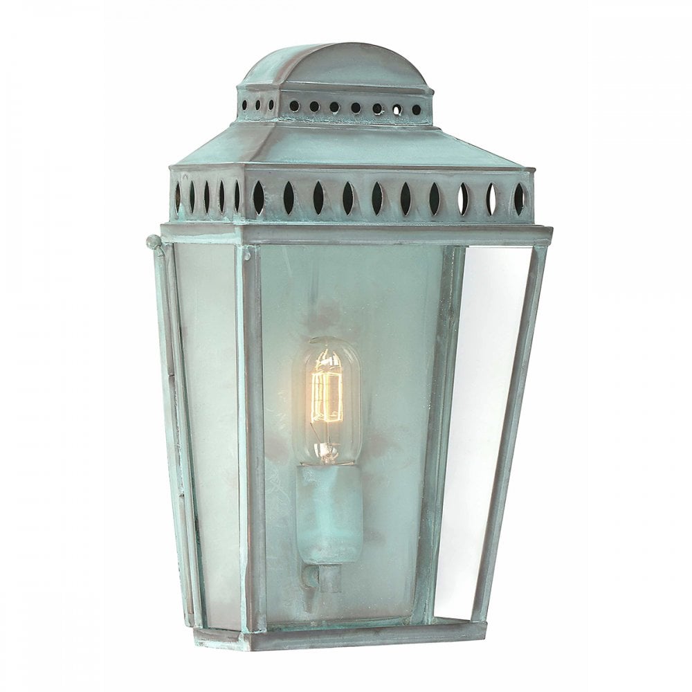 Elstead MANSION HOUSE V Mansion House Hand Made Flush Wall Lantern Verdigris