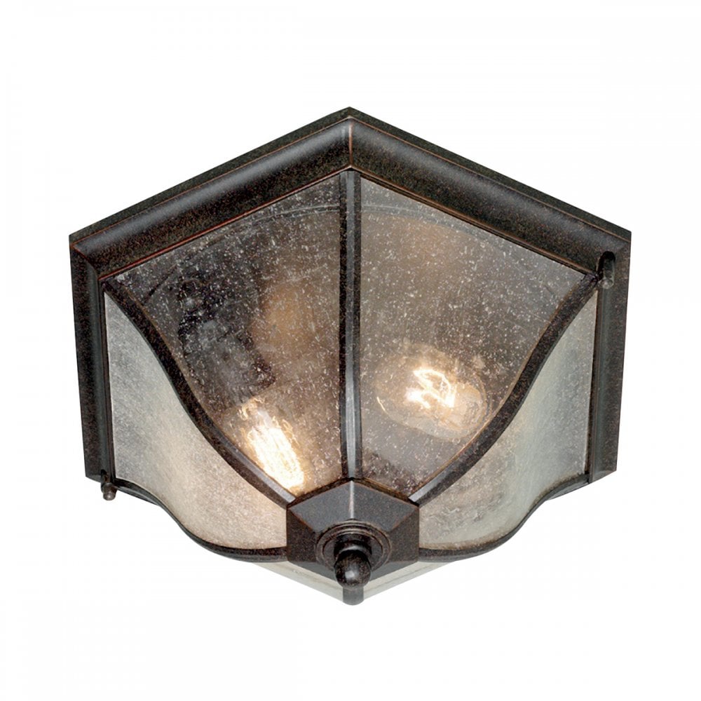 Elstead NE8/M New England Two Light Ceiling Flush Weathered Bronze