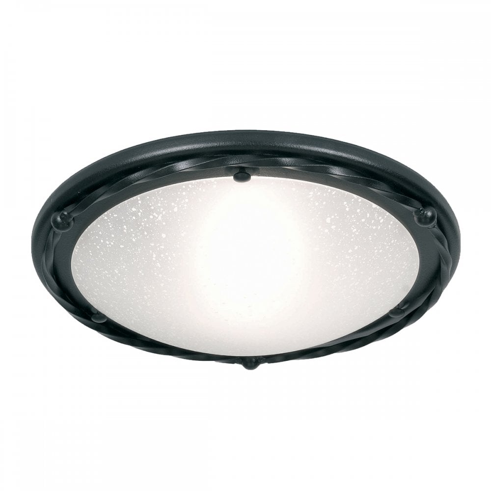 Elstead PB/F/B BLACK Pembroke One Light Flush Black