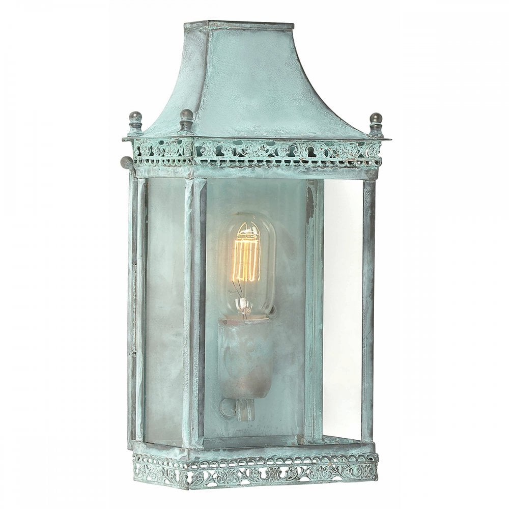 Elstead REGENTS PARK V Regents Park Hand Made Flush Wall Lantern Verdigris