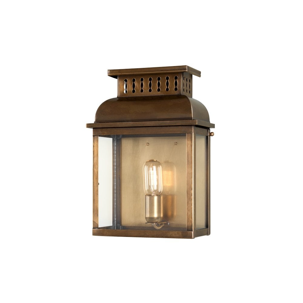 Elstead WESTMINSTER BR Westminster Hand Made Flush Wall Lantern Solid Brass