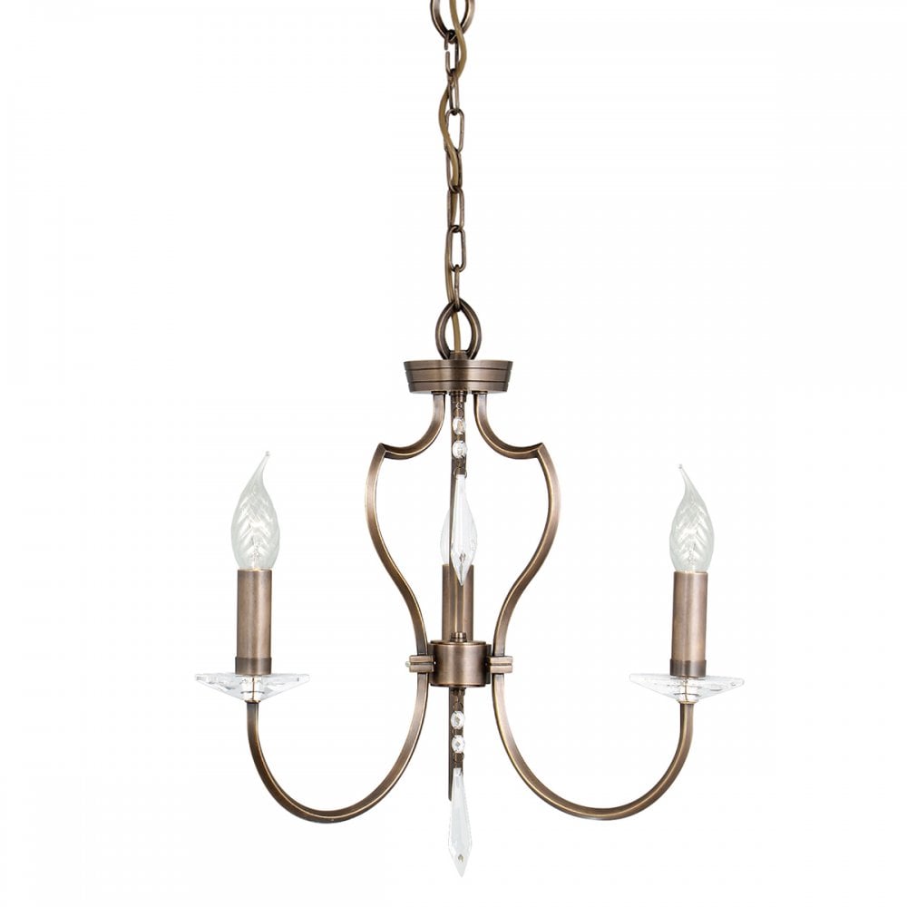 Elstead PM3 DB Pimlico Three Light Chandelier Dark Bronze