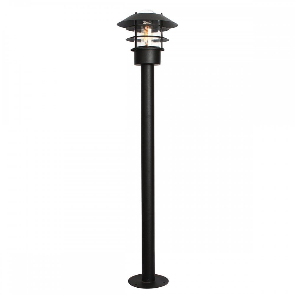 Elstead HELSINGOR BOL BK Helsingor Bollard Lantern Black