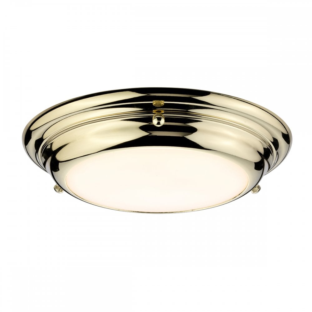 Elstead WELLAND/F/S PB Welland Mini LED Flush Light Polished Brass