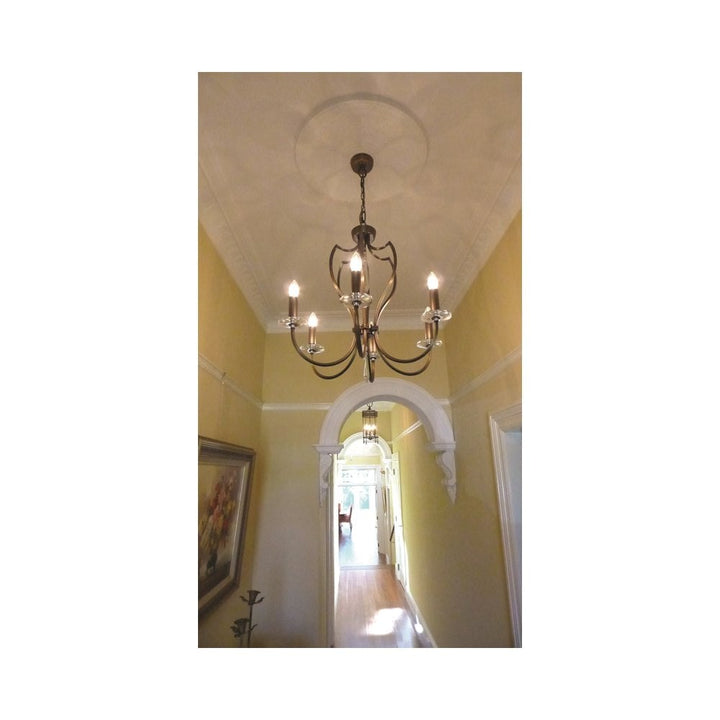 Elstead PM6 DB Pimlico Six Light Chandelier Dark Bronze
