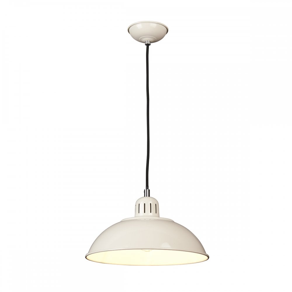 Elstead FRANKLIN/P CR Franklin 1 Light Pendant Cream