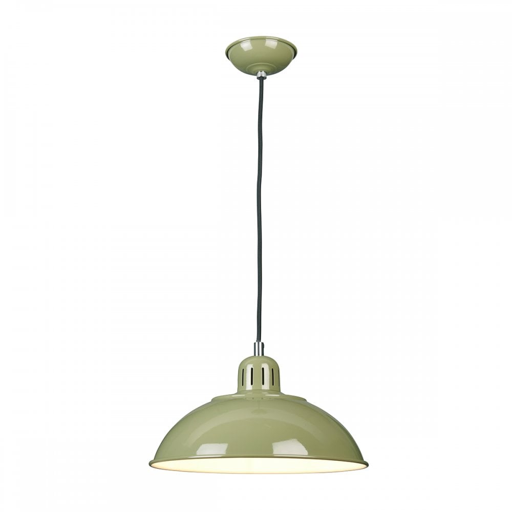 Elstead FRANKLIN/P GRN Franklin 1 Light Pendant Green
