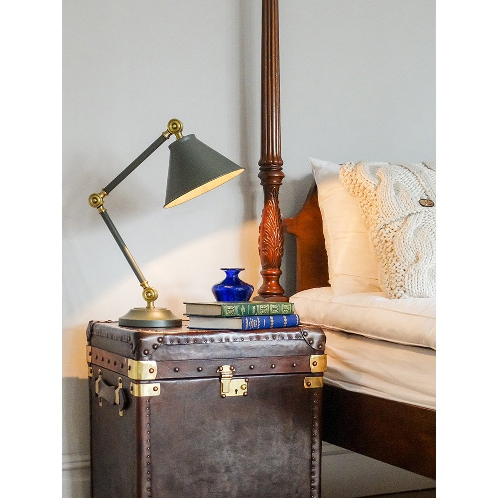 Elstead PV ELEMENT BPB Provence Element 1 Light Mini Table Lamp Black/Polished Brass