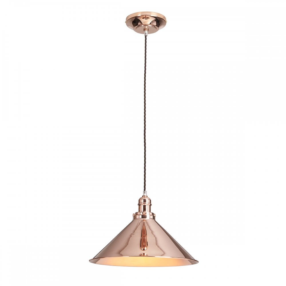 Elstead PV/SP CPR Provence 1 Light Pendant Polished Copper