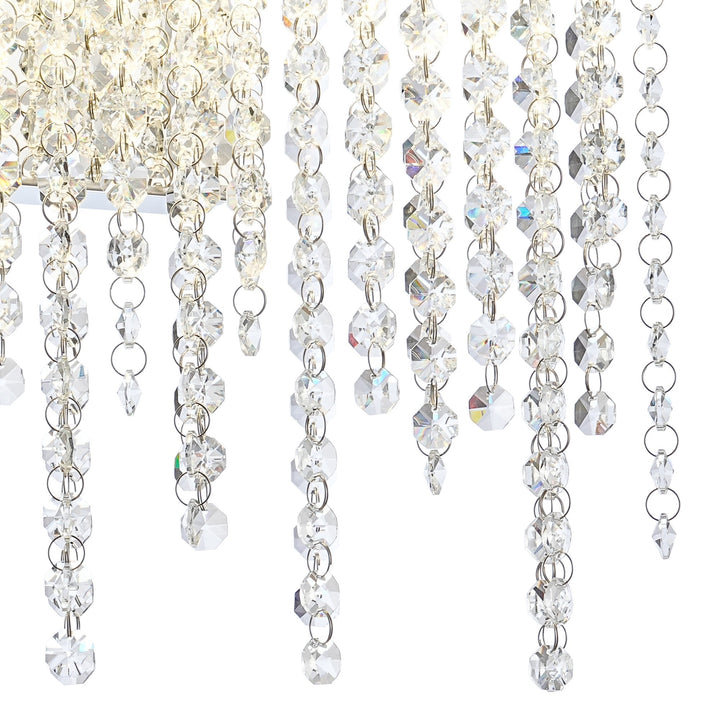 Diyas IL32869 Bano Medium Dimmable Wall Light 9W LED Polished Chrome / Crystal Chain