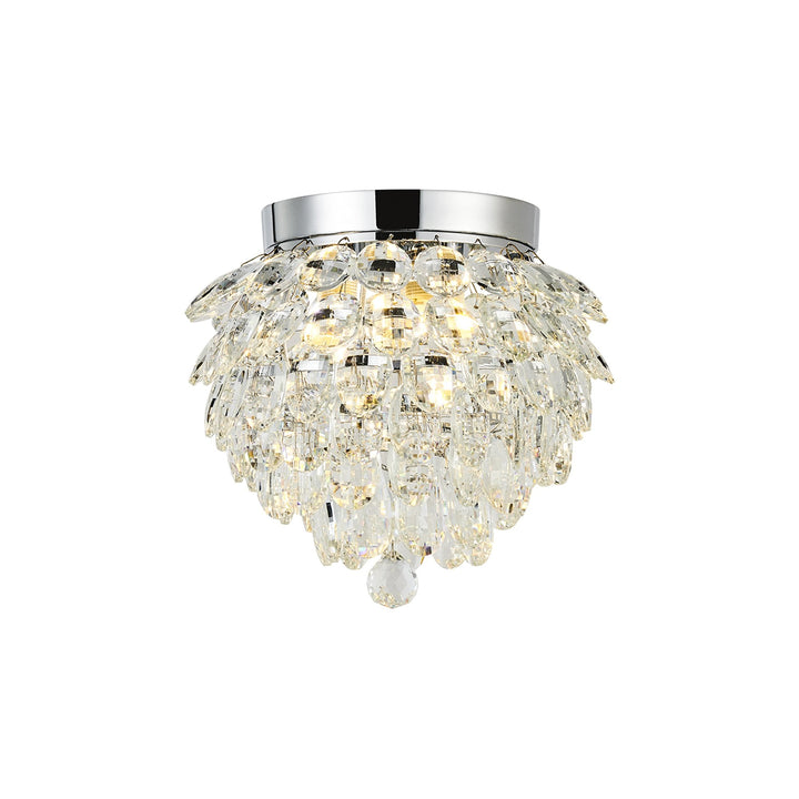 Diyas IL32892 Coniston IP Bathroom Ceiling 3 Light G9 Polished Chrome/Crystal