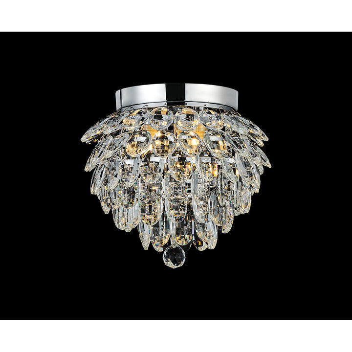 Diyas IL32892 Coniston IP Bathroom Ceiling 3 Light G9 Polished Chrome/Crystal