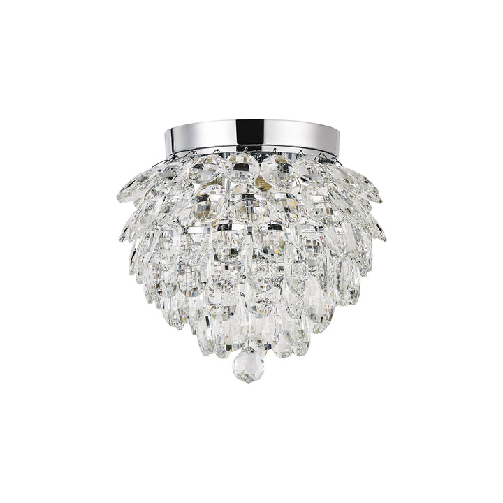 Diyas IL32892 Coniston IP Bathroom Ceiling 3 Light G9 Polished Chrome/Crystal