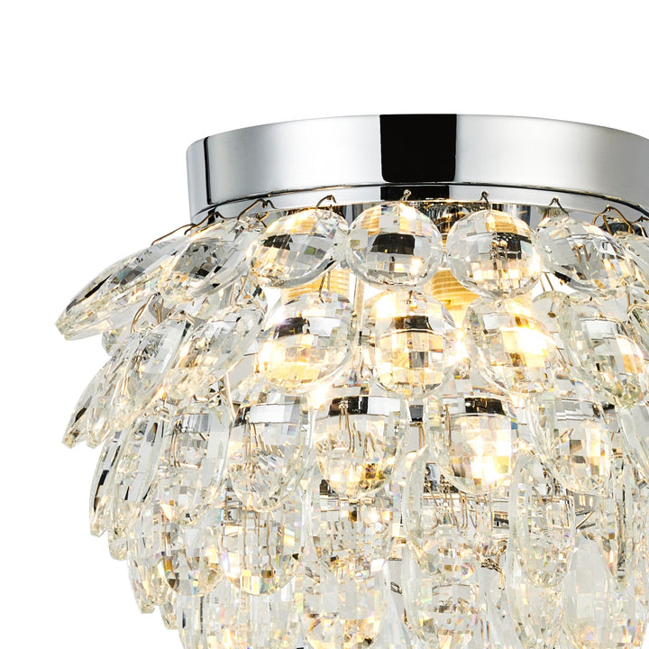 Diyas IL32892 Coniston IP Bathroom Ceiling 3 Light G9 Polished Chrome/Crystal