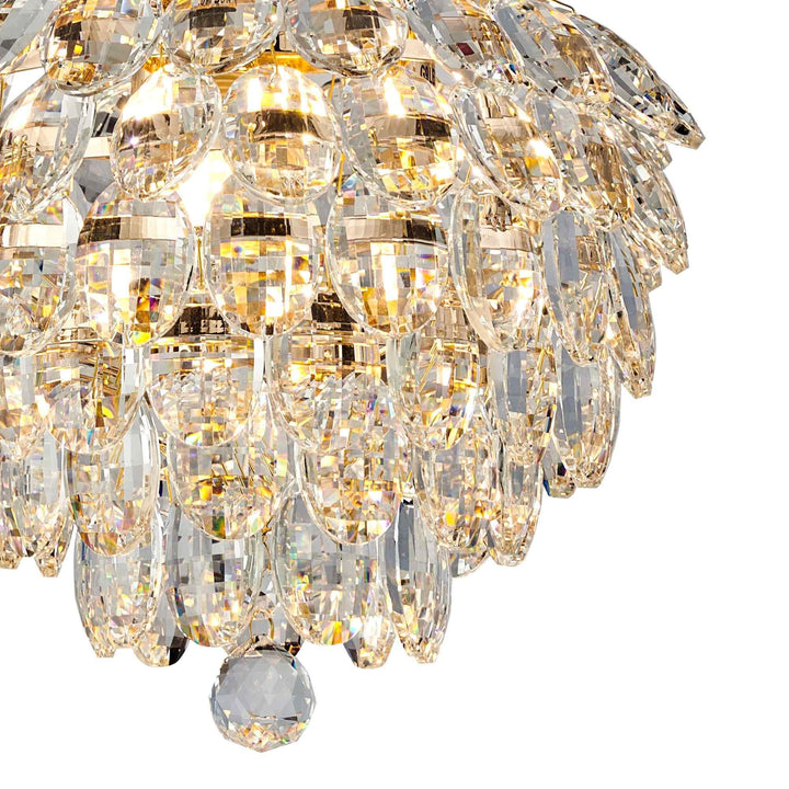 Diyas IL32897 Coniston IP Bathroom Ceiling 3 Light G9 French Gold/Crystal