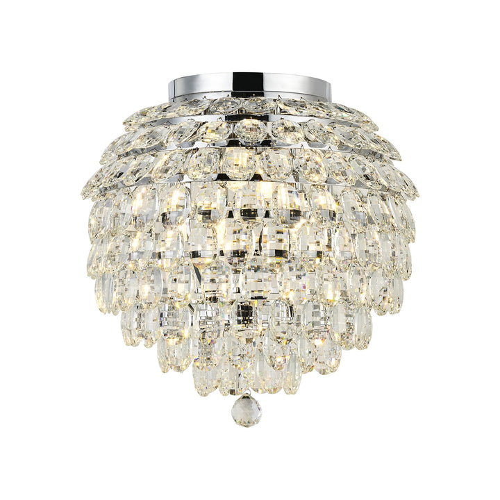 Diyas IL32894 Coniston IP Bathroom Ceiling 8 Light G9 Polished Chrome/Crystal