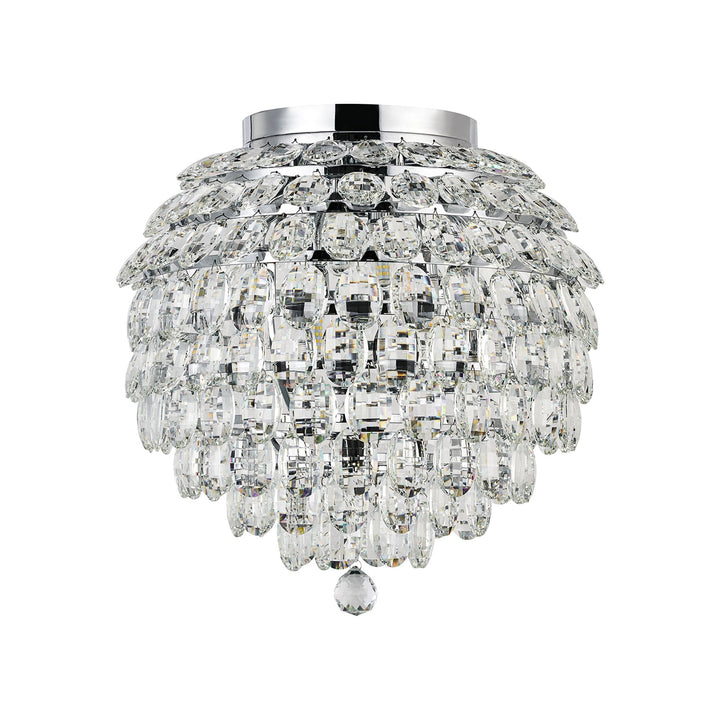 Diyas IL32894 Coniston IP Bathroom Ceiling 8 Light G9 Polished Chrome/Crystal
