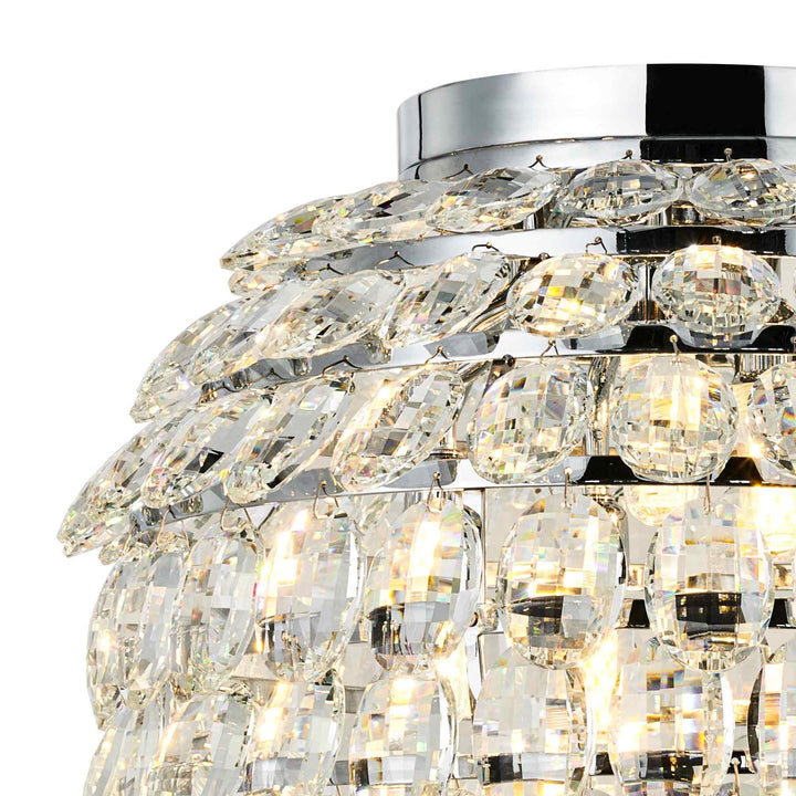 Diyas IL32894 Coniston IP Bathroom Ceiling 8 Light G9 Polished Chrome/Crystal