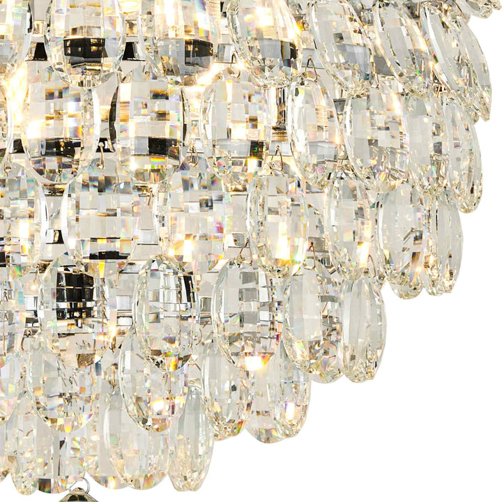 Diyas IL32894 Coniston IP Bathroom Ceiling 8 Light G9 Polished Chrome/Crystal