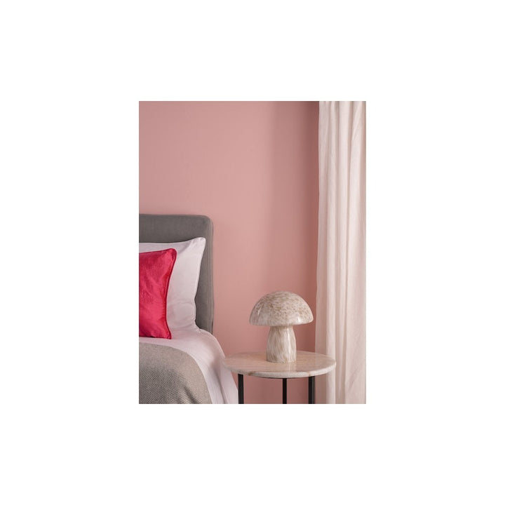 Dar ADD422 Addie Table Lamp White Art Glass