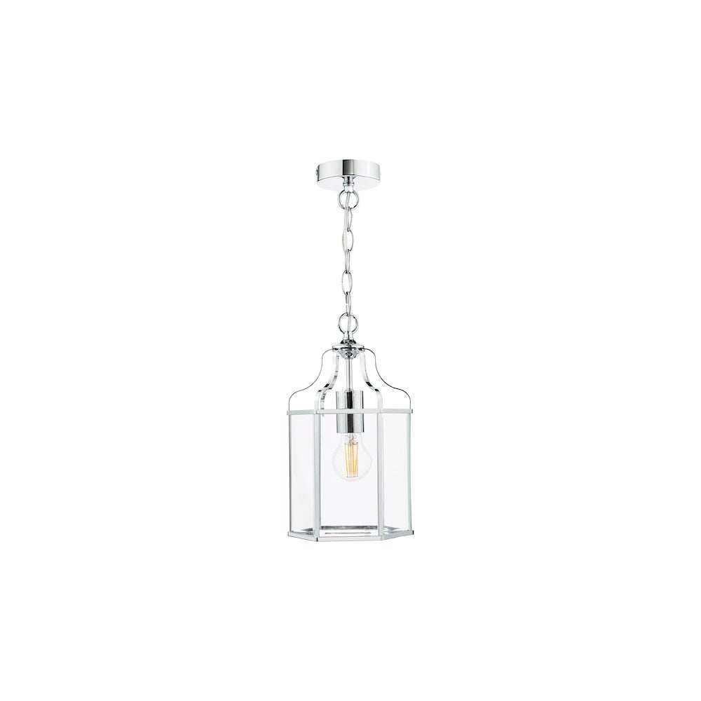 Dar ALE8650 Aled Pendant Polished Chrome and Glass