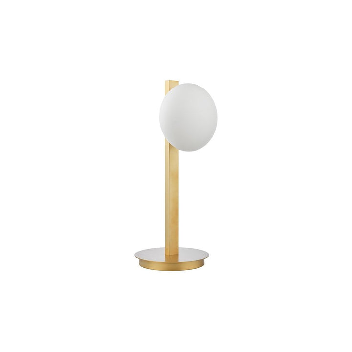 Dar TAU4235 Tauri Table Lamp Matt Gold and Opal Glass